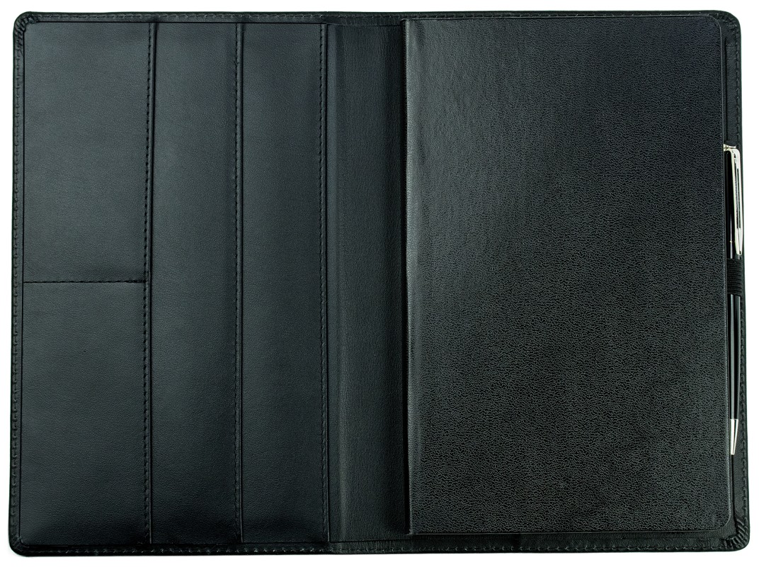 Notizbuch DIN A5 schmal | Echtleder | BOXCALF schwarz